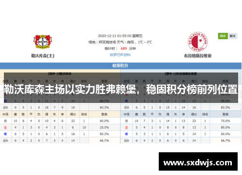 勒沃库森主场以实力胜弗赖堡，稳固积分榜前列位置